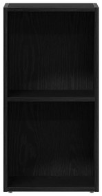 fekete tölgy szerelt fa LP tárolódoboz 71x34x36 cm