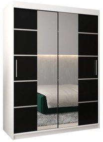 Ruhásszekrény 150 cm Verika 4 150 (fehér + fekete). 1064277