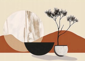 Poszter 70x50cm Absztrakt a tér felett