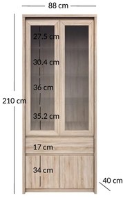 Vitrin Noella 2D2W1S (szonoma tölgy). 1053121