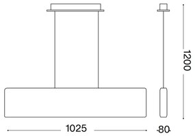 Ideal Lux - LED Csillár zsinóron DESK LED/32W/230V 102,5 cm CRI 90 fekete