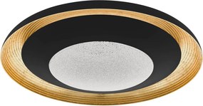 EGLO 98685 CANICOSA Kerek Mennyezeti Lámpa Fekete, Átlátszó, Arany LED IP20