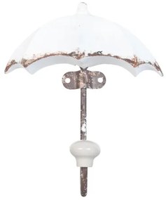 Fémfogas esernyő alakú 12x16cm,fehér antikolt