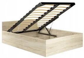 CLP ágy emelt kerettel 100x200 cm - sonoma tölgy