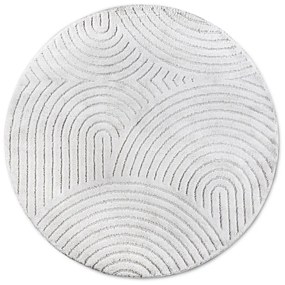 Fehér kerek szőnyeg ø 160 cm Panglao New York White – Elle Decoration