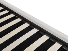 Törtfehér bársony ágyneműtartós franciaágy 160 x 200 cm BAJONNA Beliani