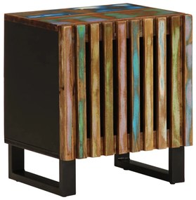 2 db tömör újrahasznosított fa éjjeliszekrény 40 x 34 x 46 cm