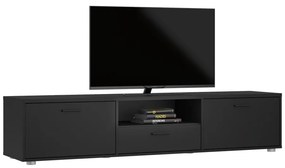Fekete TV-állvány 177x38 cm Media – Tvilum