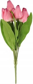 Műcsokor 9 Tulipán 44 CM Rózsaszín Dekoráció Váza Csomózáshoz