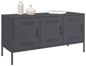 antracitszürke acél TV-szekrény 100,5 x 39 x 50,5 cm