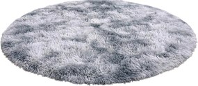 Bsgift Kerek shaggy szőnyeg 200 cm magas rúnával csúszásgátló a nappaliba