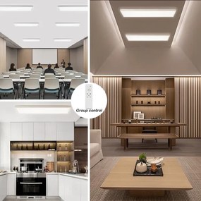 Brilagi-LED Fényerőszabályozható fürdőszobai lámpatest FRAME SMART LED/50W/230V IP44 fehér + távirányító