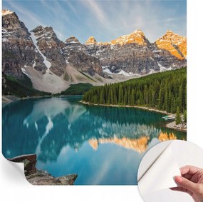 Dekoratív öntapadós fotótapéta irodába Hegyi tükröződés 250x250 cm