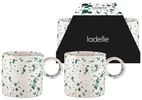 Fehér-zöld agyagkerámia bögre szett 2 db-os 450 ml Carnival – Ladelle