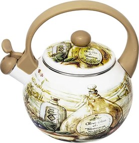 Zománcozott vízforraló síppal indukciós gáz toscana 2,2l tr88