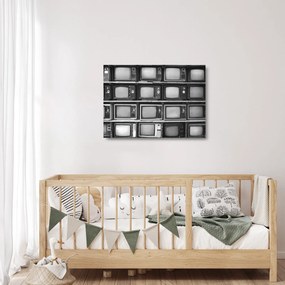 Üveg kép - Retro TV (70x50 cm)