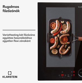Klarstein Delicatessa 60, beépített indukciós főzőlap, 7000 W, 4 zóna, üvegkerámia, fekete