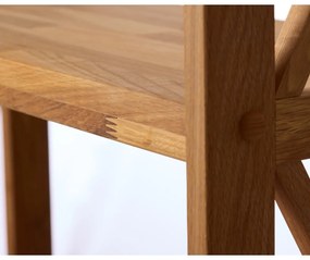 Natúr színű tölgyfa polcos állvány 70x87 cm X-Shelf – Unique Furniture
