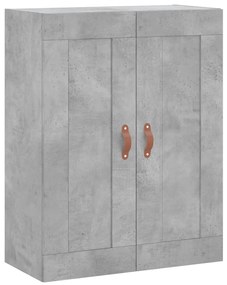 betonszürke szerelt fa fali szekrény 69,5 x 34 x 90 cm