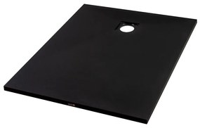 Cagliari Black 80x100x2,6 cm szögletes, SMC zuhanytálca szifonnal