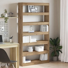 Könyvespolc Mesterséges tölgy Tömör fa 100 x 30 x 198 cm