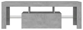 betonszürke TV-szekrény LED-lámpákkal 120 x 35 x 40 cm