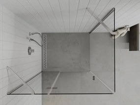 Mexen Roma zuhanykabin 120x90cm, 6mm üveg, króm profil-átlátszó üveg, 854-120-090-01-00
