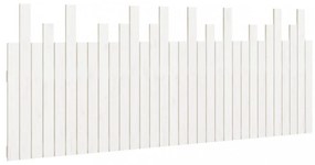 fehér tömör fenyőfa fali fejtámla 204x3x80 cm