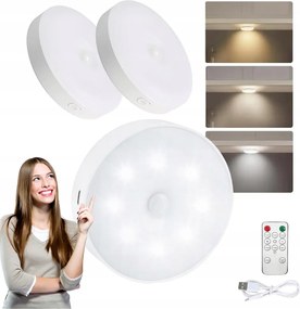 3 db LED-es lámpák mozgásérzékelővel 3 színű fény lépcső gardróbszekrény