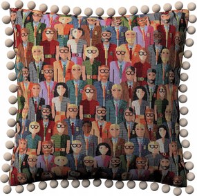 Párnahuzat 45x45 színes emberi figurák