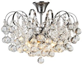 Brilagi - Felületre szerelhető csillár CRYSTAL 6xE14/60W/230V fényezett króm BG71304