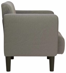 világosszürke kordbársony szövet kanapészék karfás szék 54 cm