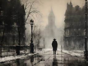 Poszter 80x60cm Köd London felett