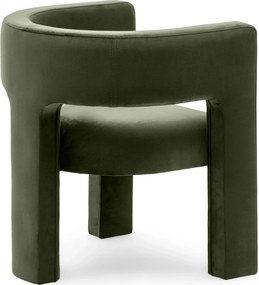 Sötétzöld design fotel ALPAH B VELVET