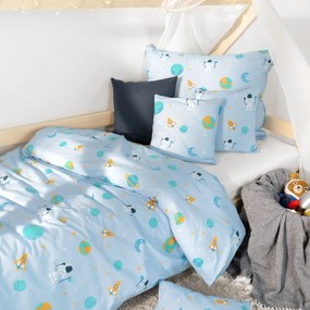 Goldea gyermek pamut ágyneműhuzat - űrhajósok az űrben 140 x 200 és 70 x 90 cm