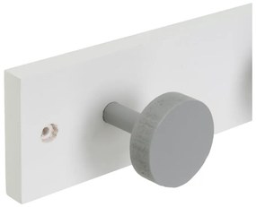 Fehér-szürke borovi fenyő fali fogas 40 cm Anillos – Casa Selección