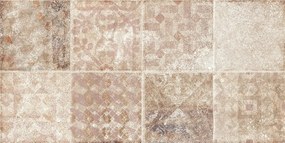 Dekor Rako Piazzetta patchwork barna 30x60 cm matt WARV4262.1