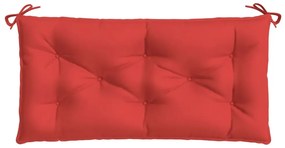 2 db piros oxford szövet kerti padpárna 100 x 50 x 7 cm