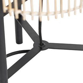 Skandináv asztali lámpa bambuszból - Natasja