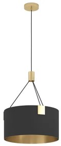 Eglo 39964 - Csillár zsinóron TORTOLA 3xE27/40W/230V fekete/arany