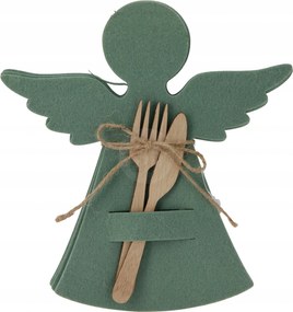 Karácsonyi alátét angyalka, 4 db-os szett, zöld