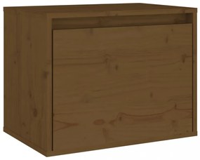 mézbarna tömör fenyőfa faliszekrény 45 x 30 x 35 cm