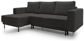 Sarokkanapé Rodriguez mini (B) (sötétszürke + fekete). 1099135