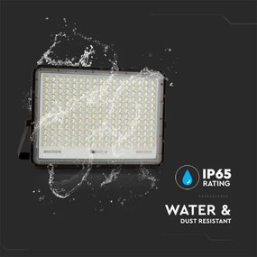 LED Kültéri napelemes reflektor LED/30W/3,2V 6400K fekete + + távirányító