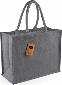 juta bevásárlótáska széles aljjal nagy XL szürke Juta 42x33x19cm