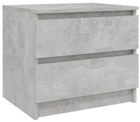 2 db betonszürke szerelt fa éjjeliszekrény 50 x 39 x 43,5 cm