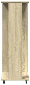 sonoma tölgy szerelt fa ruhásszekrény kerekekkel 102x38x110 cm