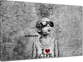 Festmények 120x80 I love life Banksy
