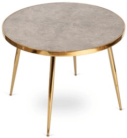 Szürke Márvány/Arany Színű Étkezőasztal. TINGA 100 cm