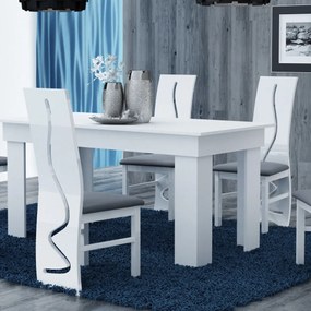 Drohmo SO M étkezőasztal, 160x75x80 cm, fehér